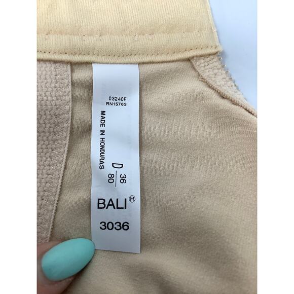 Bali Women's 36D Soft Taupe Double Support Cotton Blend Wireless Bra G11-9 - Picture 9 of 9